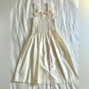 Lisa Says Gah Cream/White Tammy Dress Size Small